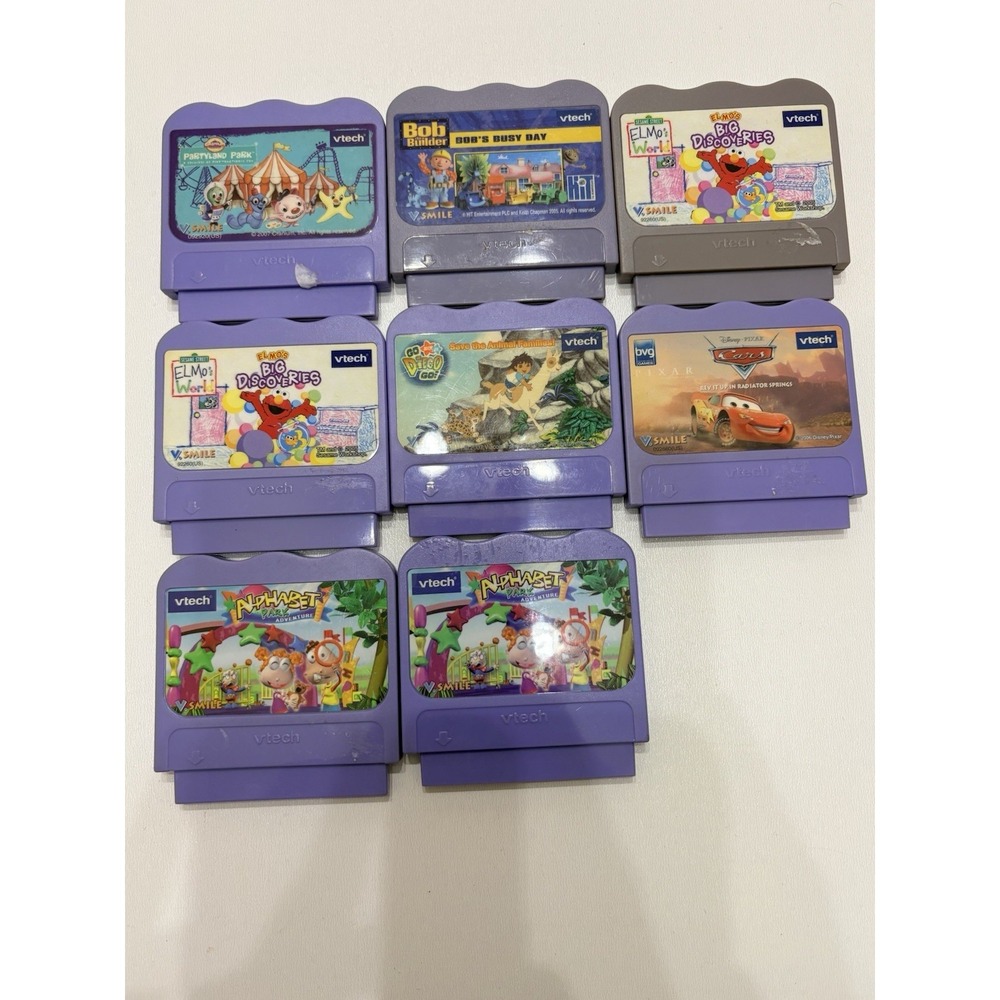 Lot Of 8 V tech V Smile Motion Cartridge Games